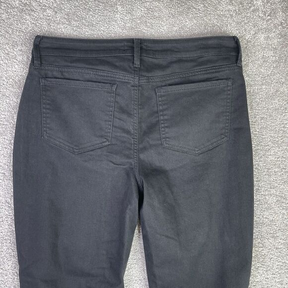 NYDJ Margot Girlfriend Jeans Black Size 10 Petite Lift Tuck Stretch - Picture 4 of 13